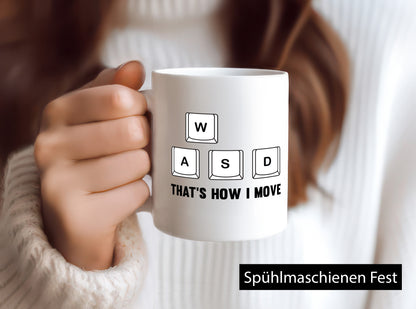 WASD | Zocker Gamer Gaming lustiger Spruch Geschenk Humor Geschenkidee Tasse