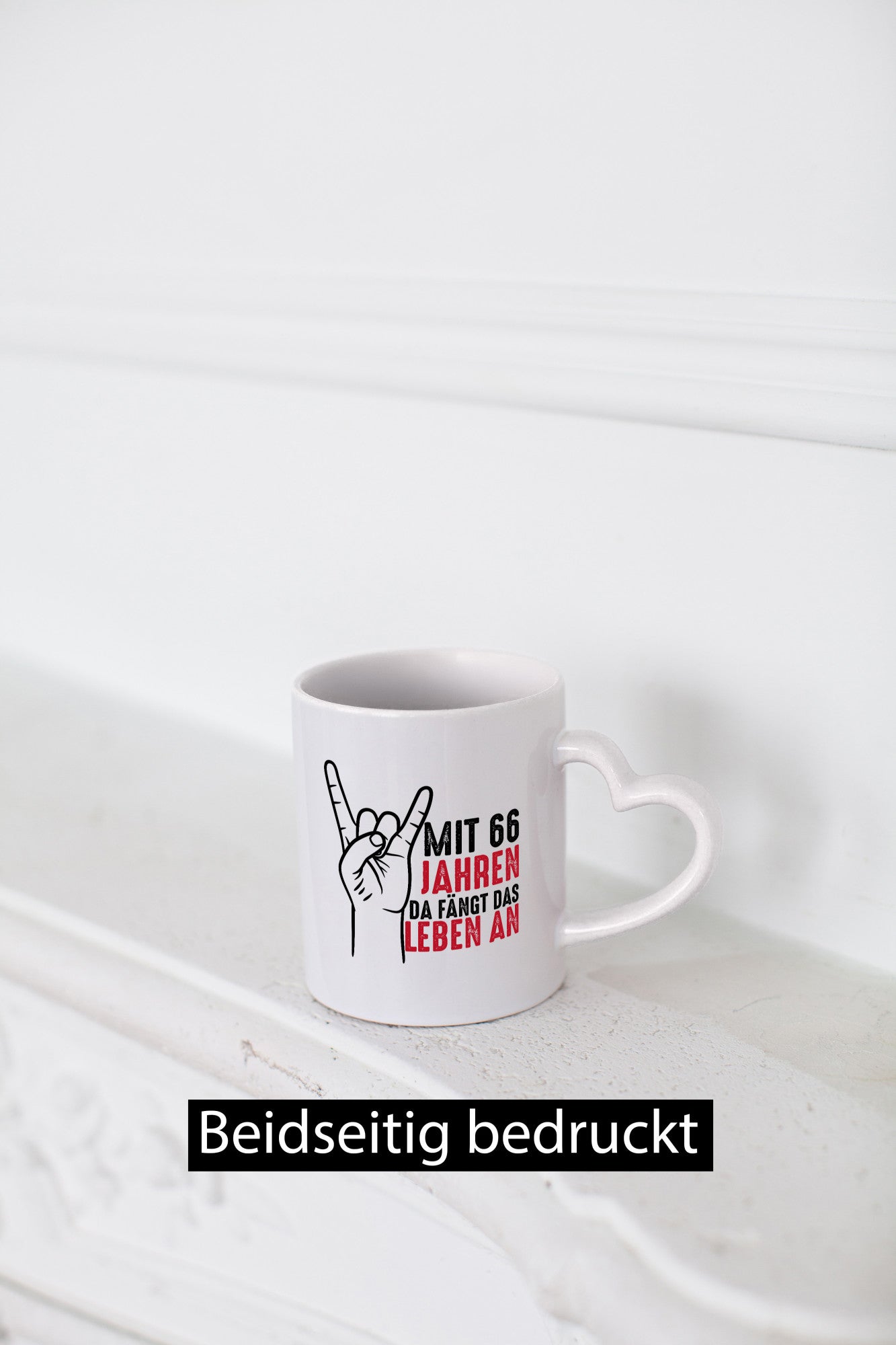 66. Geburtstag | mit 66 fängt das leben an. Jahre Geschenkidee Humor Tasse