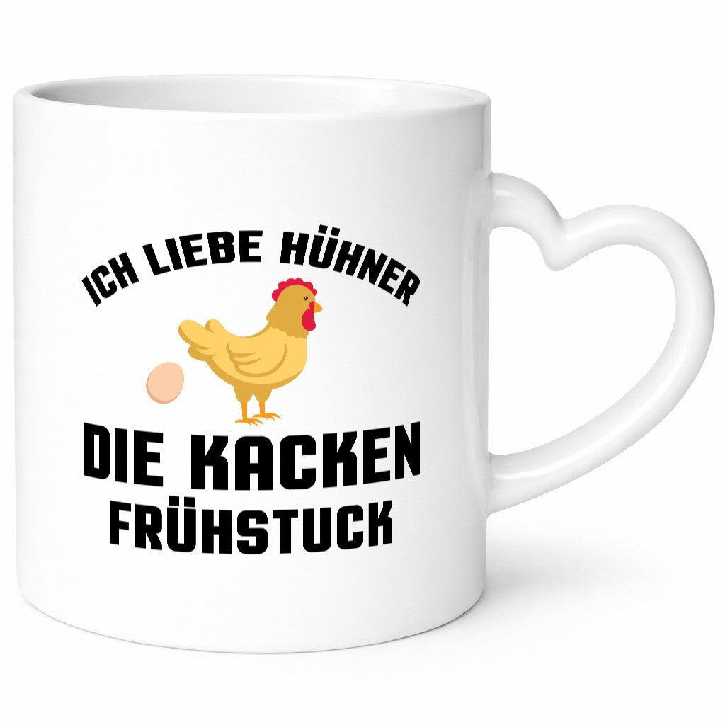 Ich liebe Hühner | Spruch lustig Frühstück Humor Geschenkidee Tasse