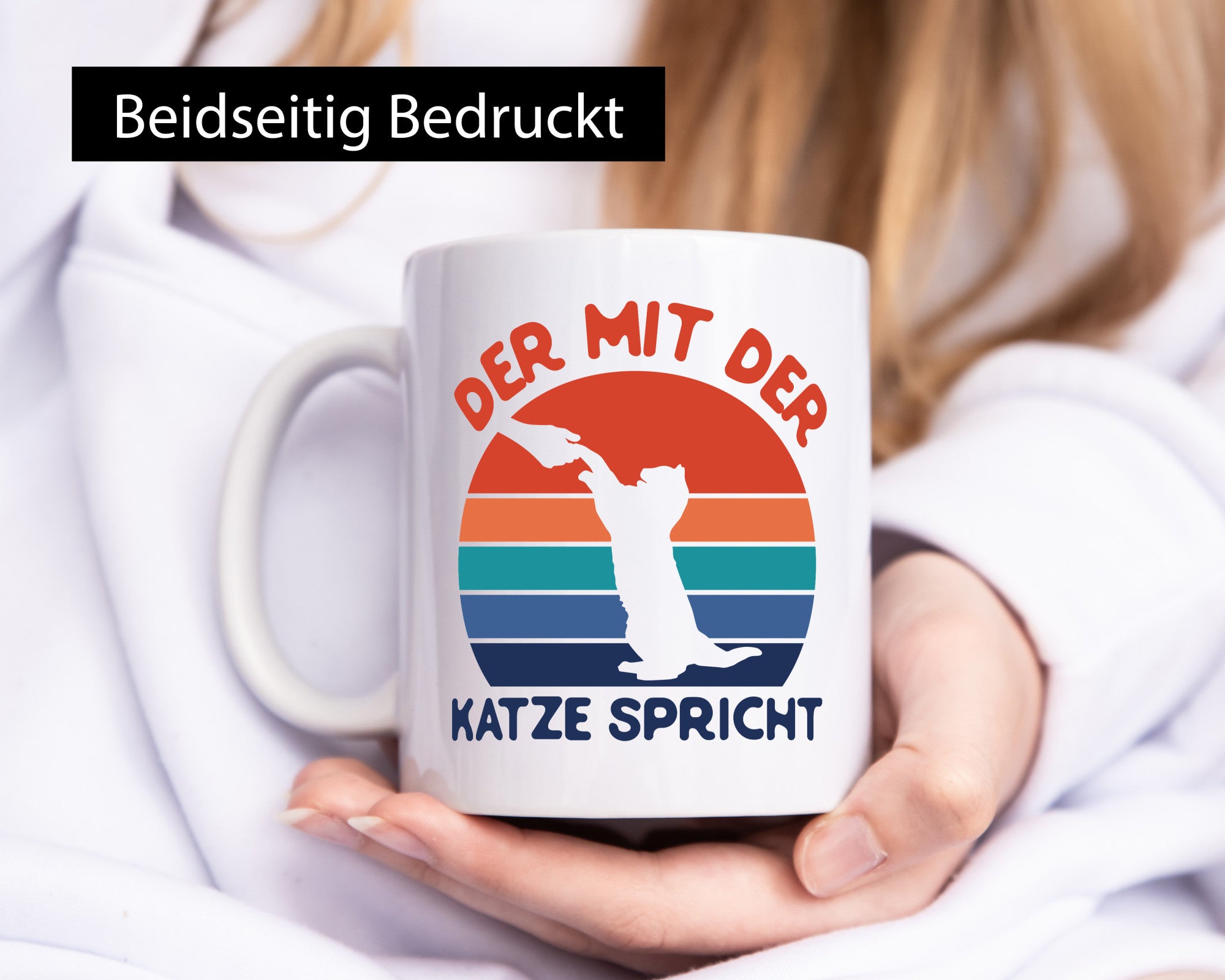 Der mit Katze Spricht | Katzenliebhaber Humor Tierliebhaber Geschenkidee Tasse