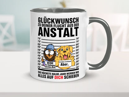 Glückwunsch zu deiner Flucht | Abschiedgeschenk v3 Geschenk Humor Geschenkidee
