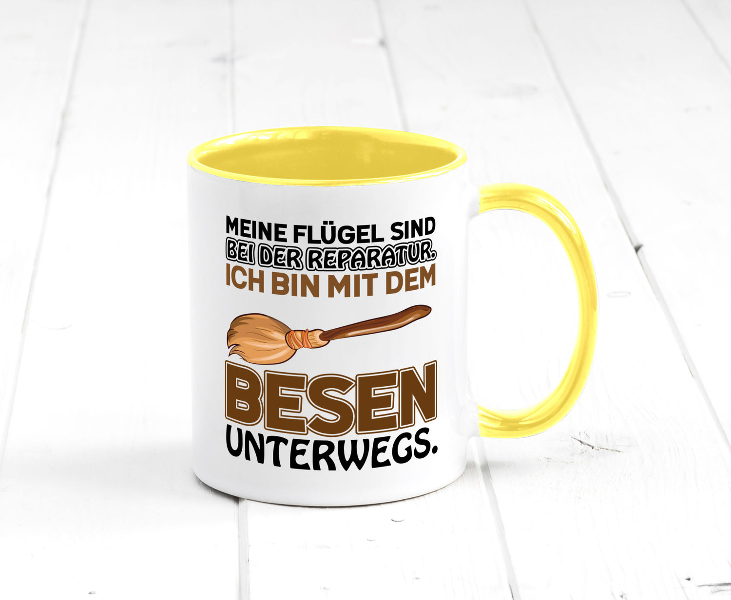 Flügel Reperatur lustig Humor Geschenkidee Geschenk Tasse
