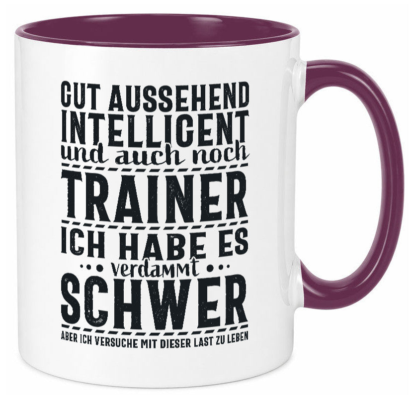 Gut aussehender Trainer |gestrichelte Linie | Punkte lustiger Spruch Geschenk