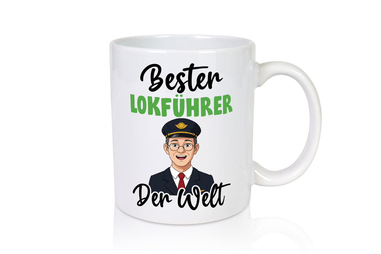 Bester Lokführer | Zug Beruf v2 Geschenkidee Arbeit Kollegen Büro Humor Tasse