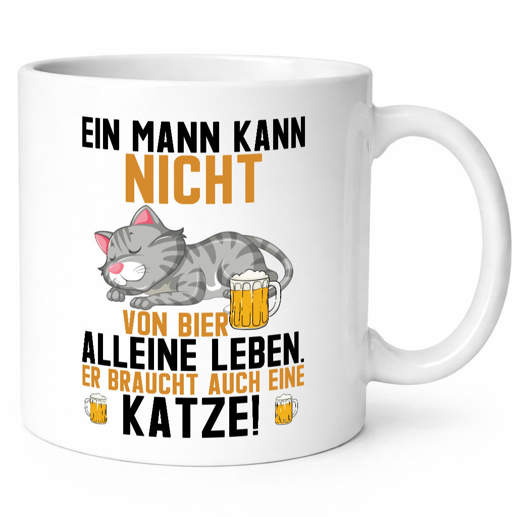 Von Bier leben | Mann braucht eine Katze Katzenliebhaber Geschenk Tierliebhaber