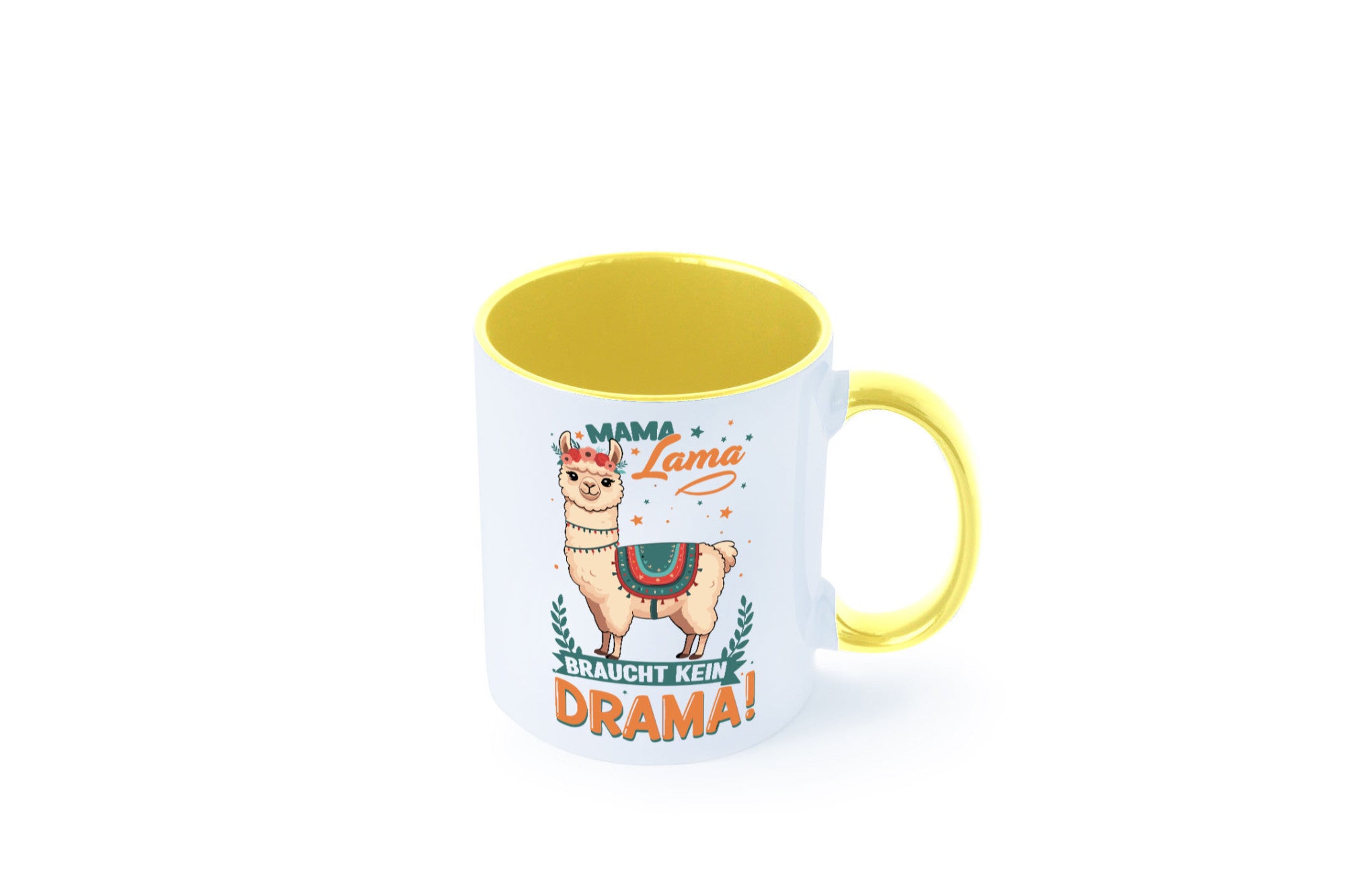Mama Lama braucht kein Drama | Muttertag Humor Familie Geschenkidee Tasse