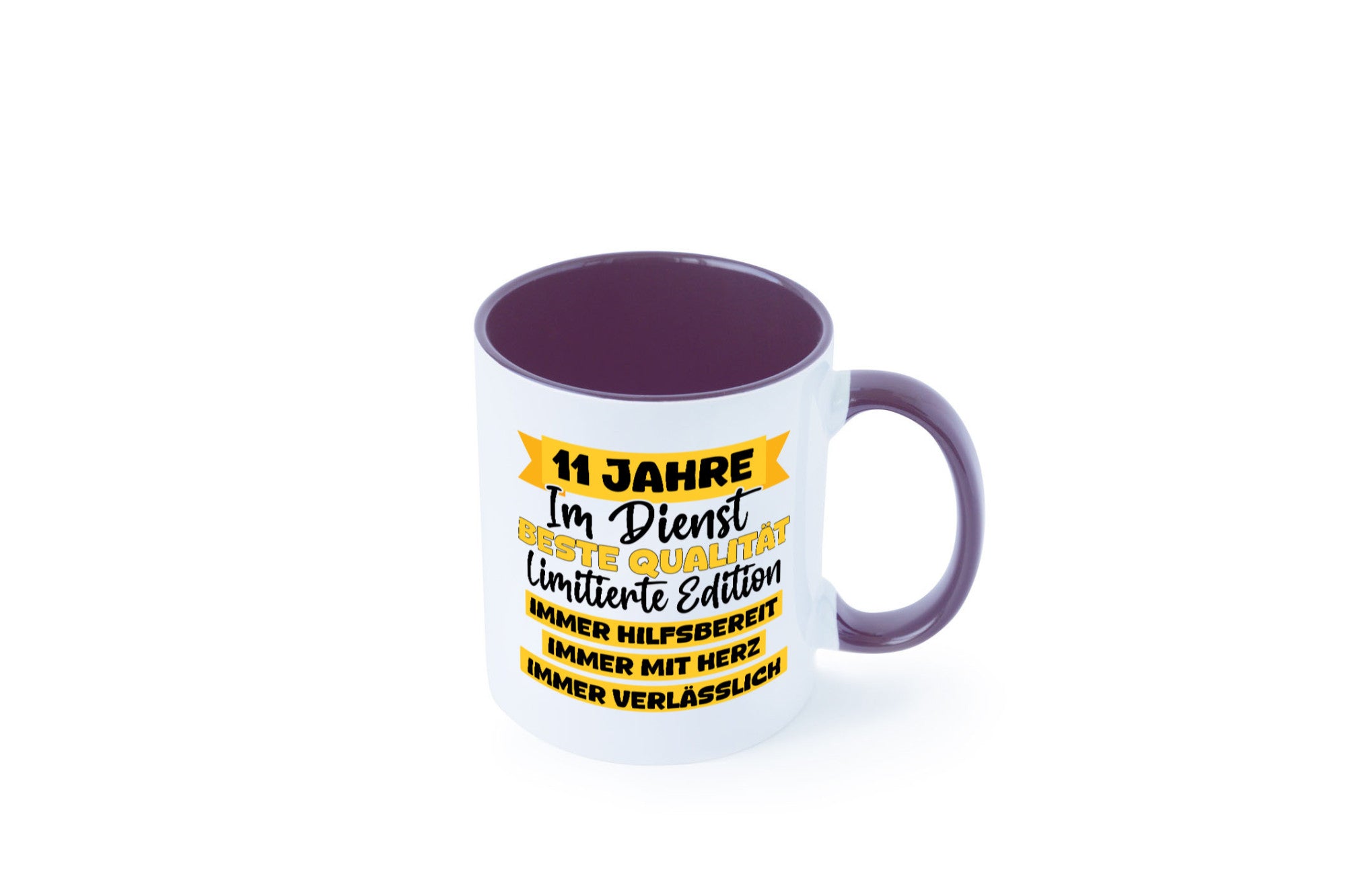 11 Jahre im Dienst | Jubiläum Arbeit v8 Humor Kollegen Büro Geschenkidee Tasse