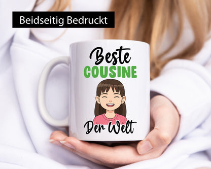 Beste Cousine | Familie Verwandschaft Humor Geschenkidee Tasse