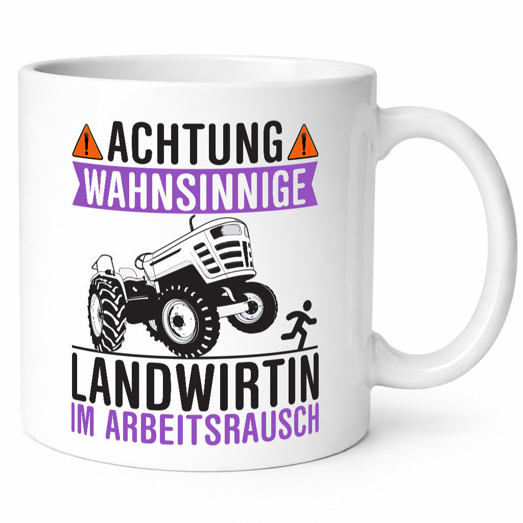 Landwirtin im Arbeitsrausch | Bauer Achtung! lustiger Spruch Geschenk Arbeit
