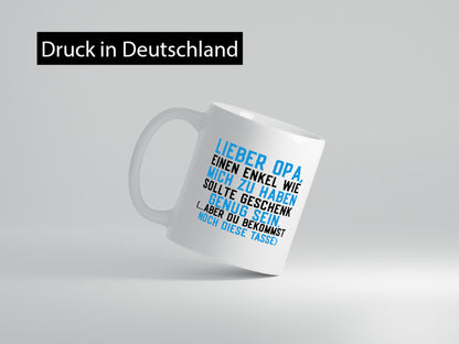 Einen Enkel wie mich zu haben | Opa Großvater Smiley Geschenk Familie