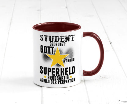Bedeutung von Student | Universität Uni Studium Geschenkidee Humor Tasse