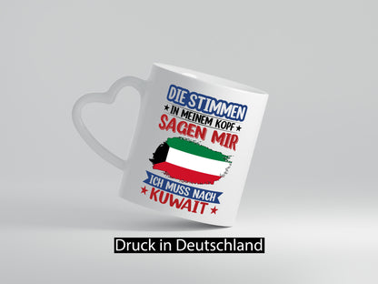 Kuwait | Urlaub Stimmen in meinem Kopf Traumland Geschenkidee Humor Tasse