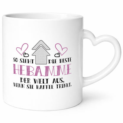 Beste Hebamme der Welt | Kaffee trinken Dankeschön Geschenk Humor Geschenkidee