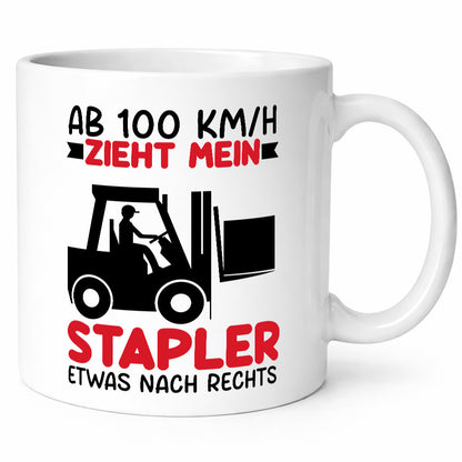 Stapler zieht nach Rechts | Staplerfahrer Arbeit Geschenkidee Kollegen Büro