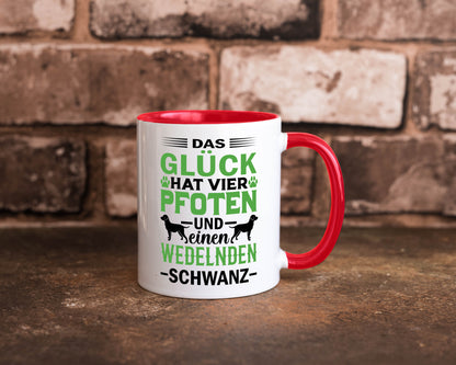Das Glück hat 4 Pfoten | Hundeliebhaber Ich liebe Hunde Geschenk Tierliebhaber