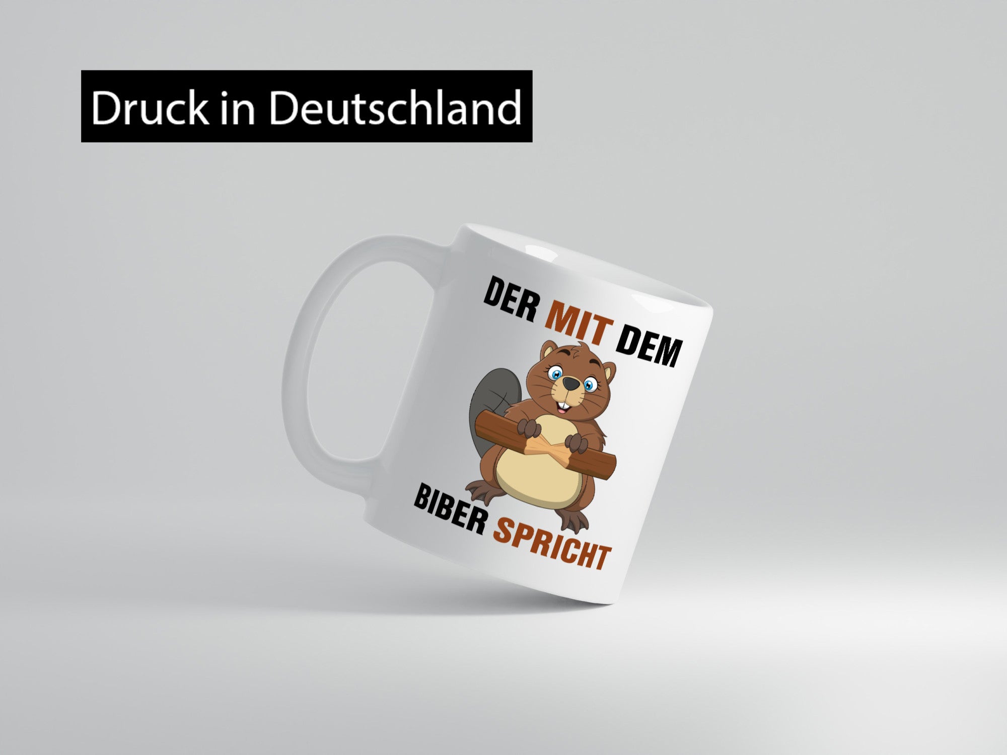 Der mit dem Biber spricht | Biberliebhaber lustig Humor Geschenkidee Geschenk