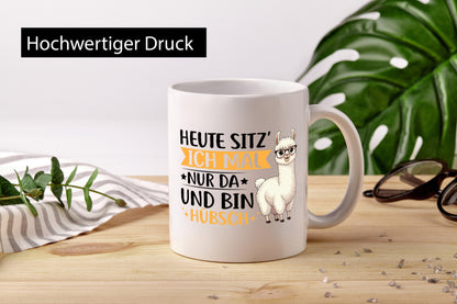Heute bin ich nur Hübsch | Lama Alpaka Geschenk Humor Geschenkidee lustiger