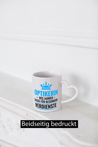Besonderer Verdienst: Optikerin | Augenoptik lustiger Spruch Geschenk Humor
