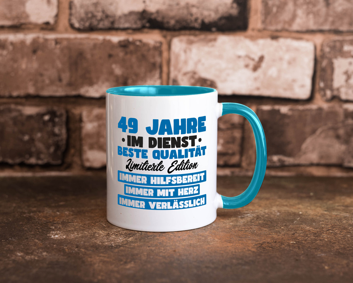 49 Jahre im Dienst | Jubiläum Arbeit v7 Humor Kollegen Büro Geschenkidee Tasse