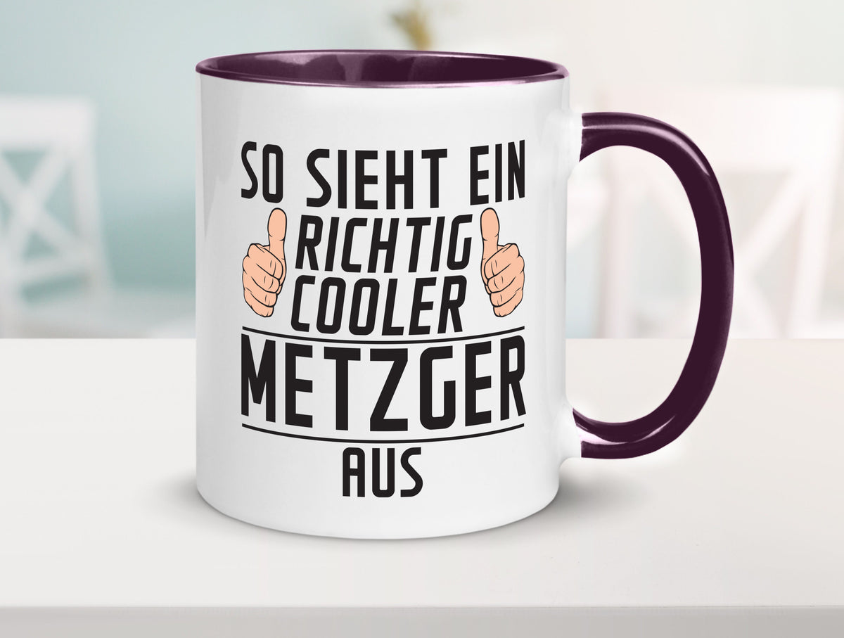 Richtig Cooler Metzger | Fleischer Metzgerei Geschenk Humor Geschenkidee Tasse