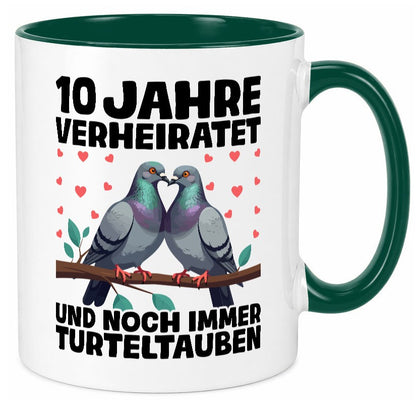 10 Jahre verheiratet | Turteltauben Ehe Ehepaar Geschenk Humor Geschenkidee Tasse