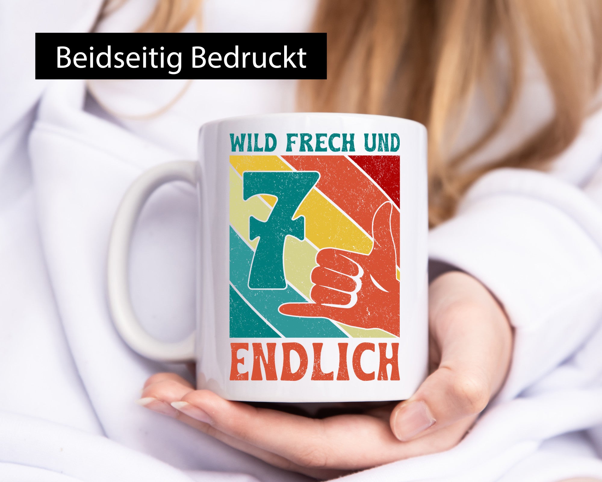 7. Geburtstag | 7 Jahre Wild und Frech lustiger Spruch Geschenk Geschenkidee