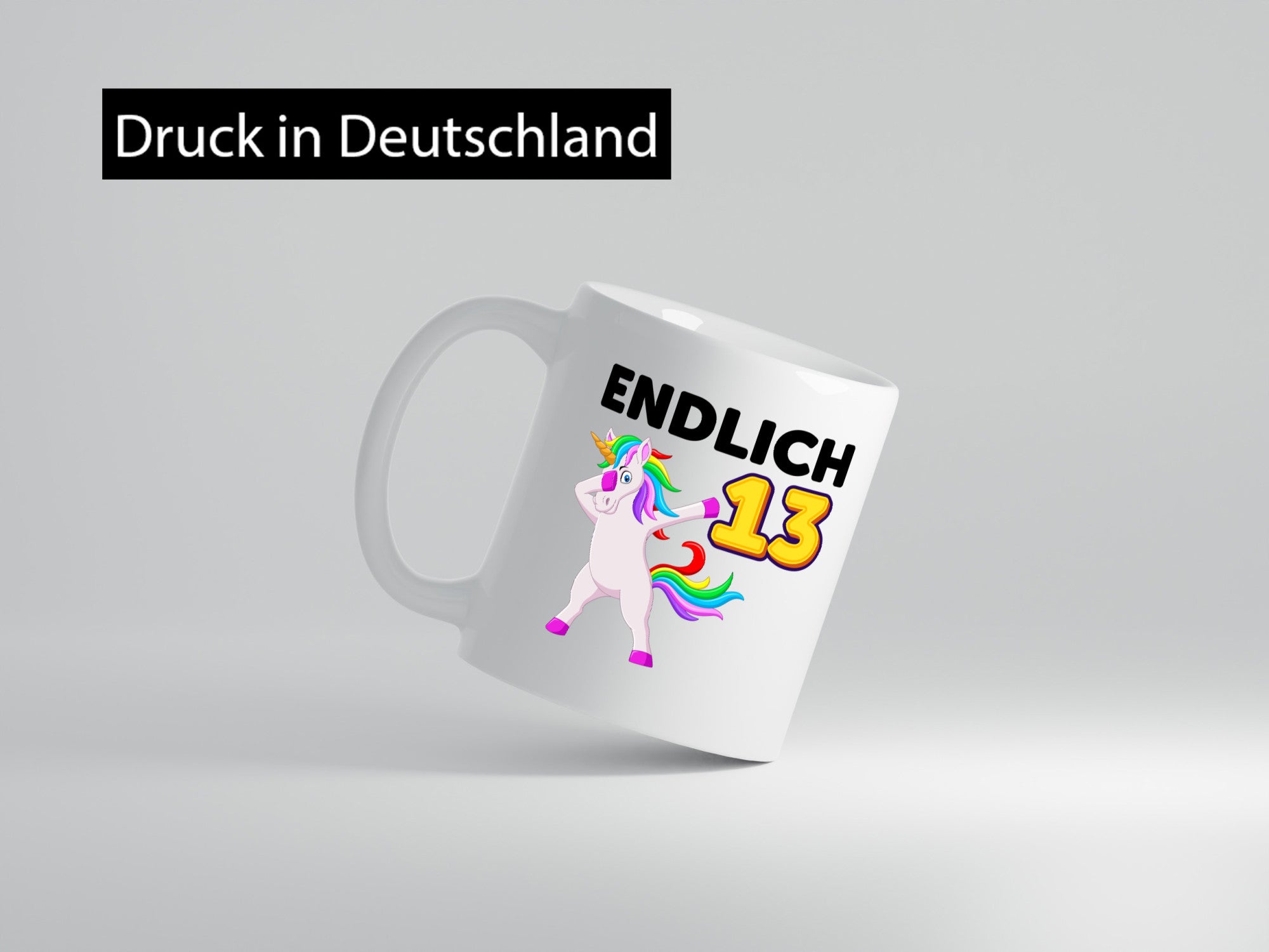 13. Geburtstag | endlich 13 Jahre Einhorn Mädchen Geschenkidee Humor Tasse