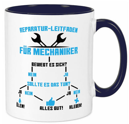 Mechaniker | Reparatur Autowerkstatt Ã–len Kleben Geschenkidee Humor Tasse