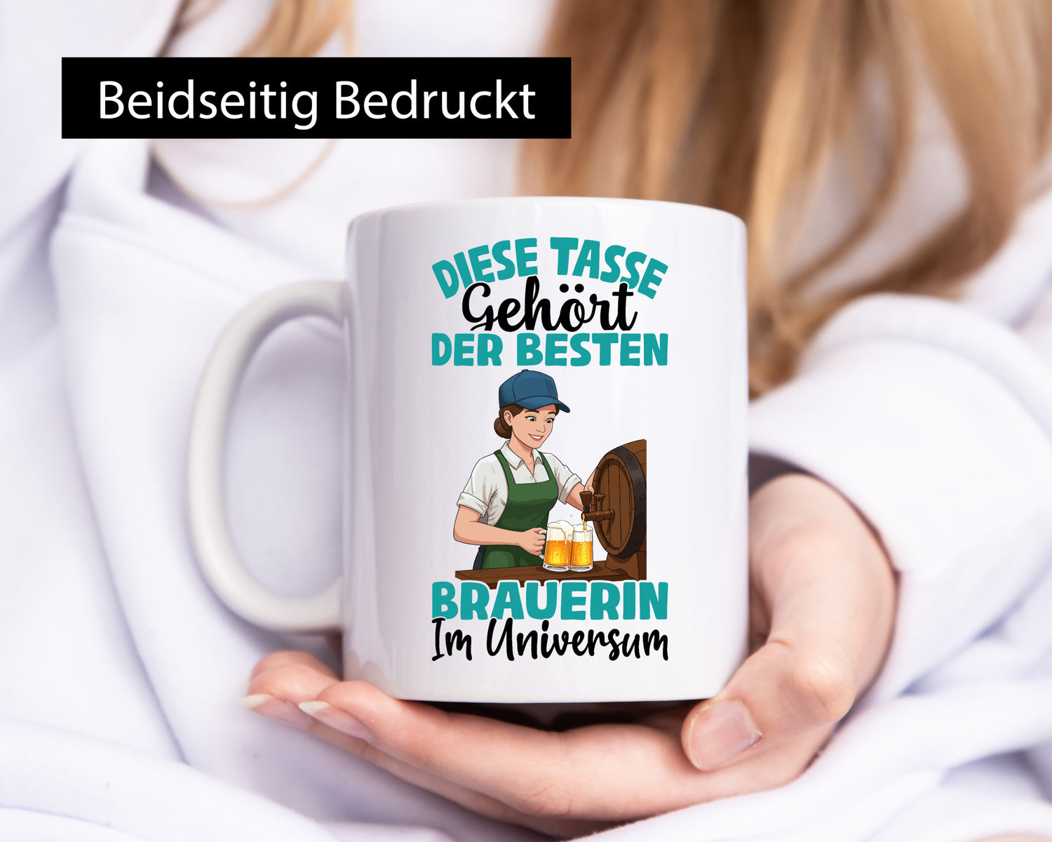 Im Universum: Brauerin | Bier Brauerei lustiger Spruch Geschenk Humor