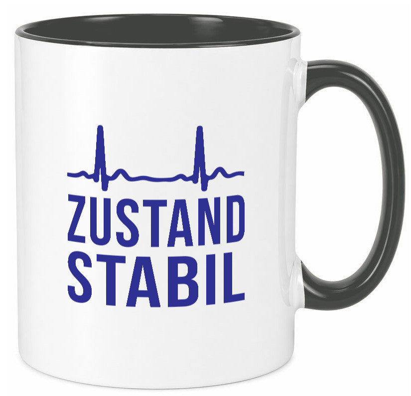 Zustand stabil | Herzschlag v2 Geschenk Humor Geschenkidee lustiger Spruch Tasse