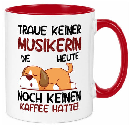 Traue keiner Musikerin | Musik Musikantin lustiger Spruch Geschenk Humor Tasse