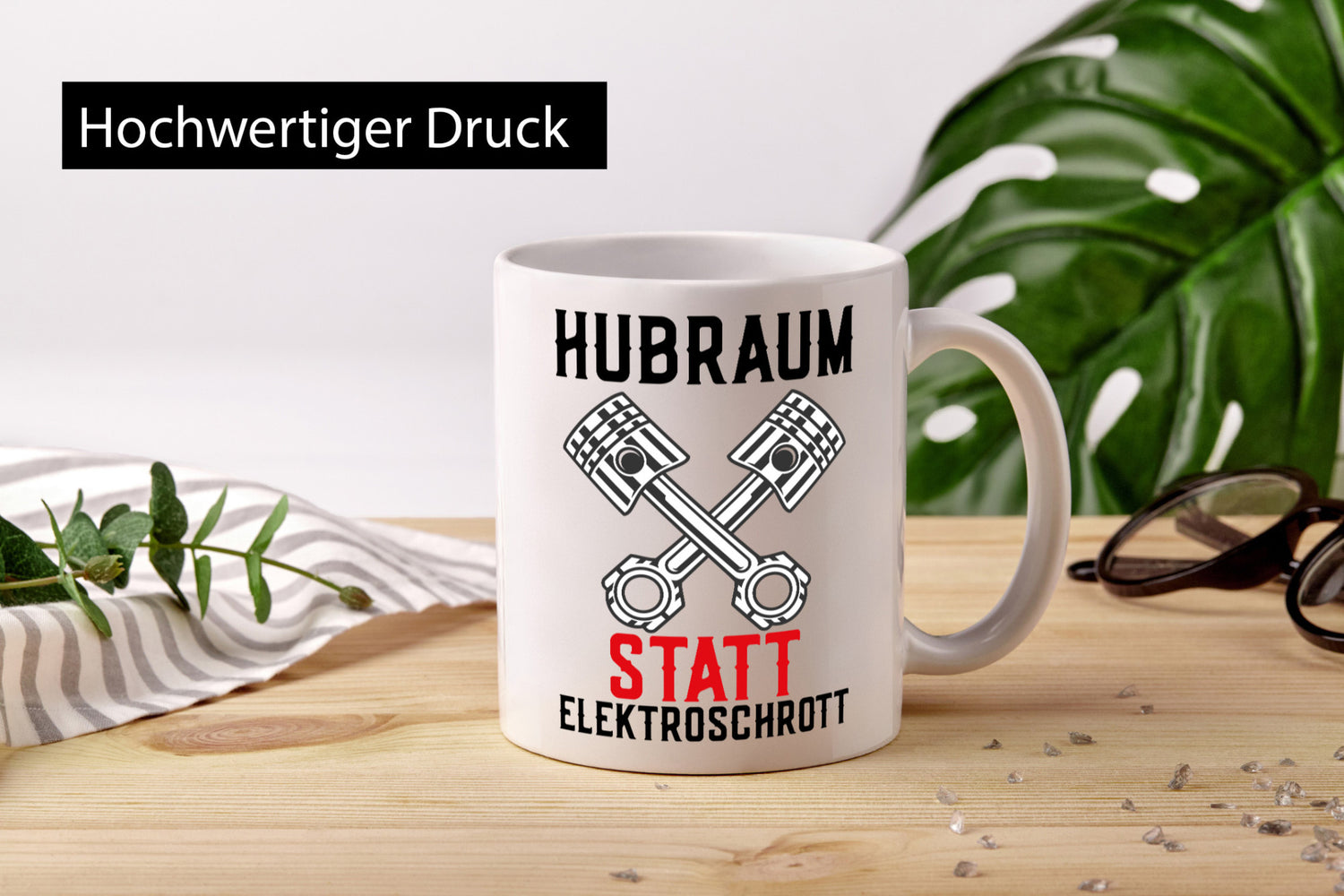 Hubraum statt Elektroschrott | Autofan Verbrennungsmotor Geschenk Humor