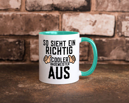 Richtig cooler Bademeister | Daumen hoch Schwimmbad lustig Humor Geschenkidee