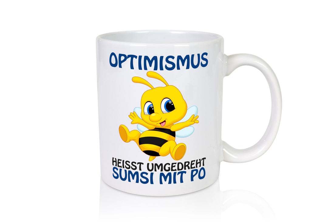 Optimismus Sumsi mit Po | lustige Biene Witz Comic v2 lustiger Spruch Geschenk