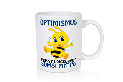 Optimismus Sumsi mit Po | lustige Biene Witz Comic v2 lustiger Spruch Geschenk