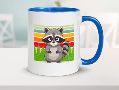 Waschbär | Vintage v2 lustiger Spruch Geschenk Humor Geschenkidee Tasse