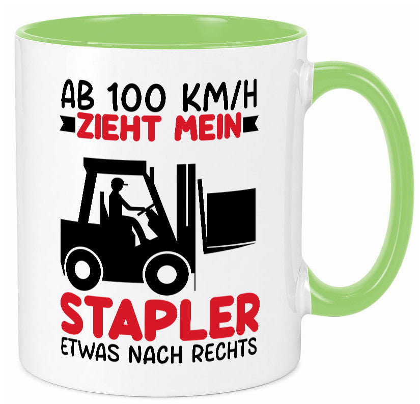 Stapler zieht nach Rechts | Staplerfahrer Arbeit Geschenkidee Kollegen Büro