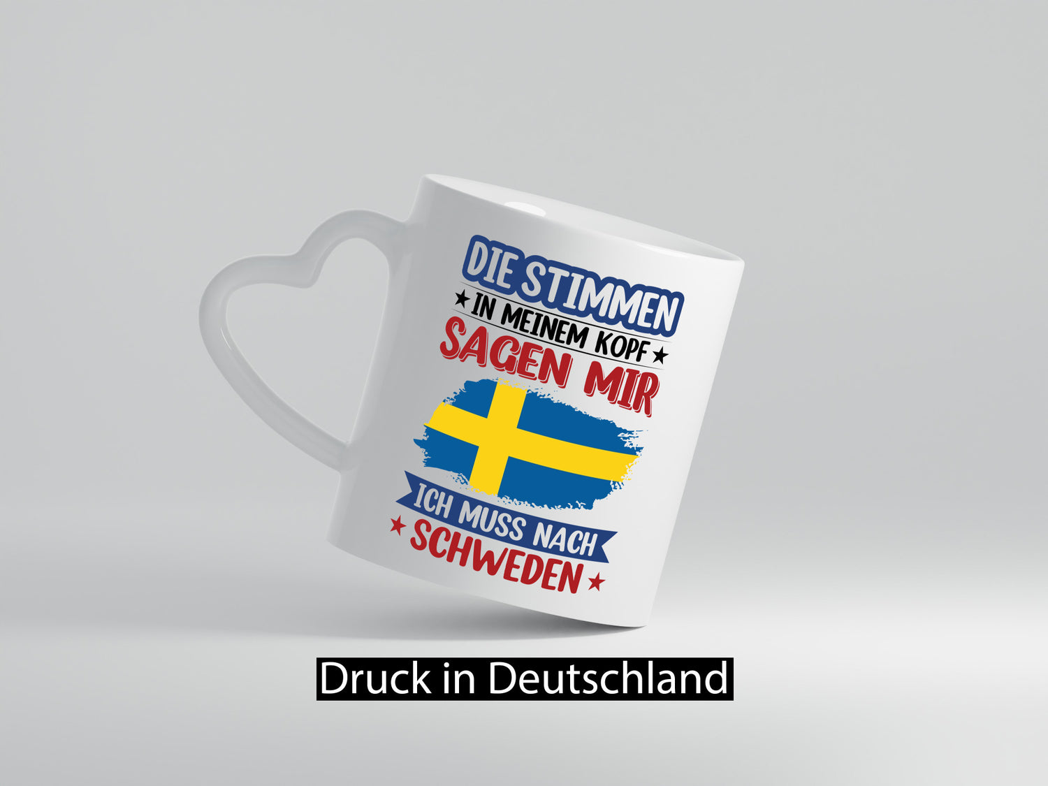 Schweden | Urlaub Stimmen in meinem Kopf Traumland v2 Geschenkidee Humor Tasse