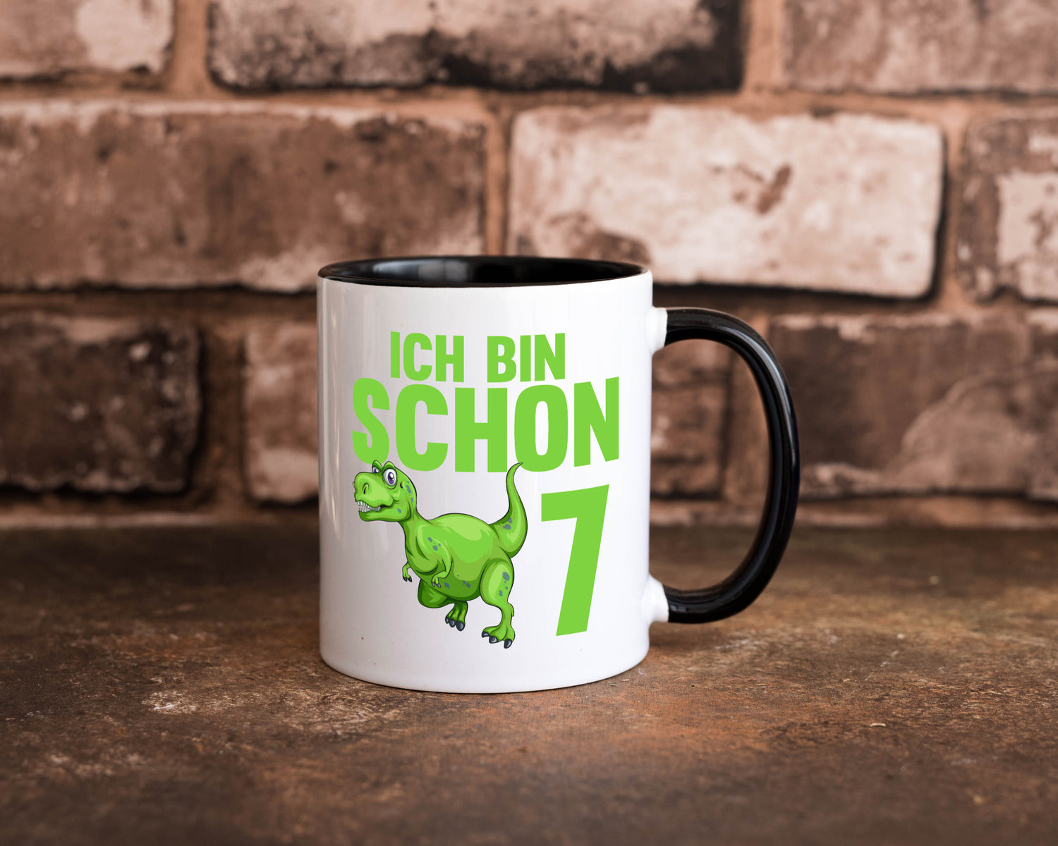 7. Geburtstag | 7 Jahre Dino Dinosaurier Humor Geschenkidee Tasse