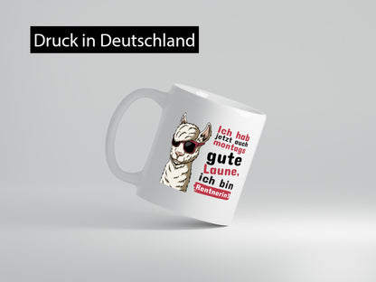 Rentnerin | Alpaka Montags Tasse Pensionierung lustiger Spruch Geschenk