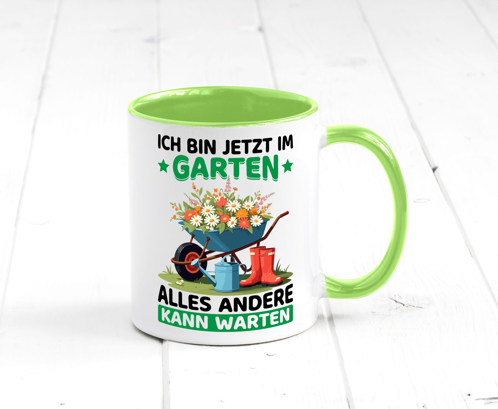 Im Garten alles andere kann warten | Gärtner Gartenarbeit Geschenk Arbeit