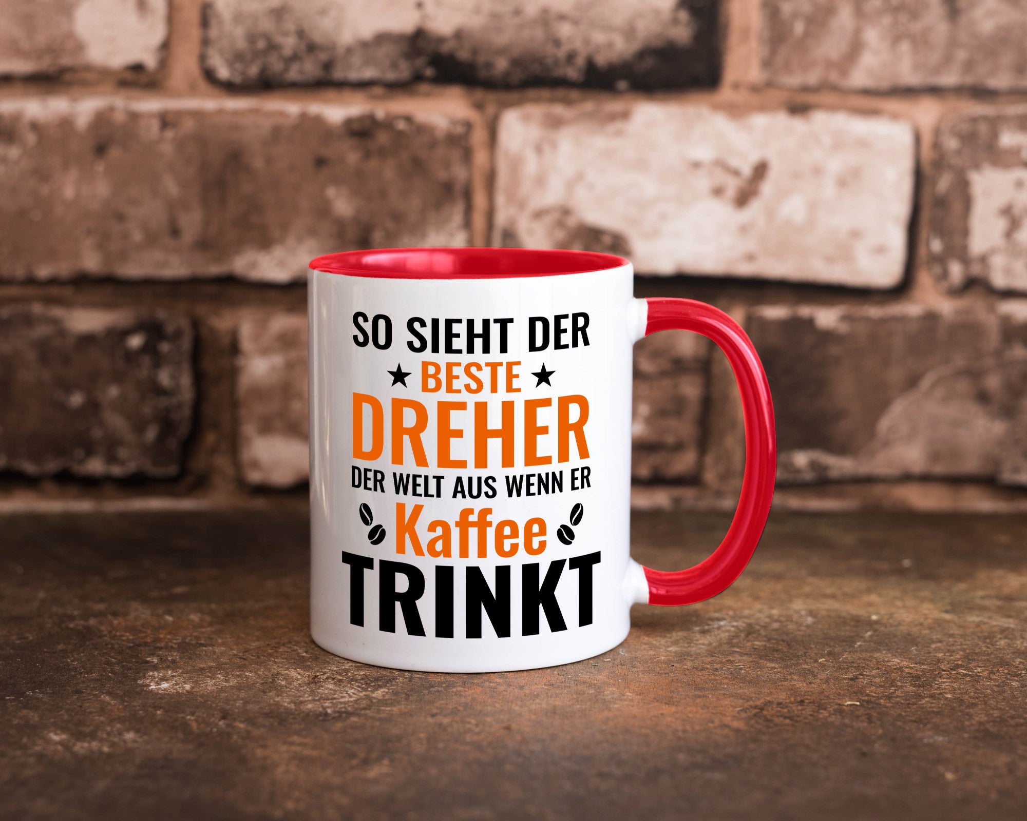 Kaffee trinkt: Dreher | Fräser Geschenkidee Humor Tasse