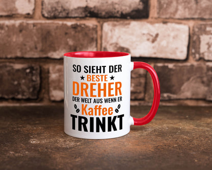 Kaffee trinkt: Dreher | Fräser Geschenkidee Humor Tasse