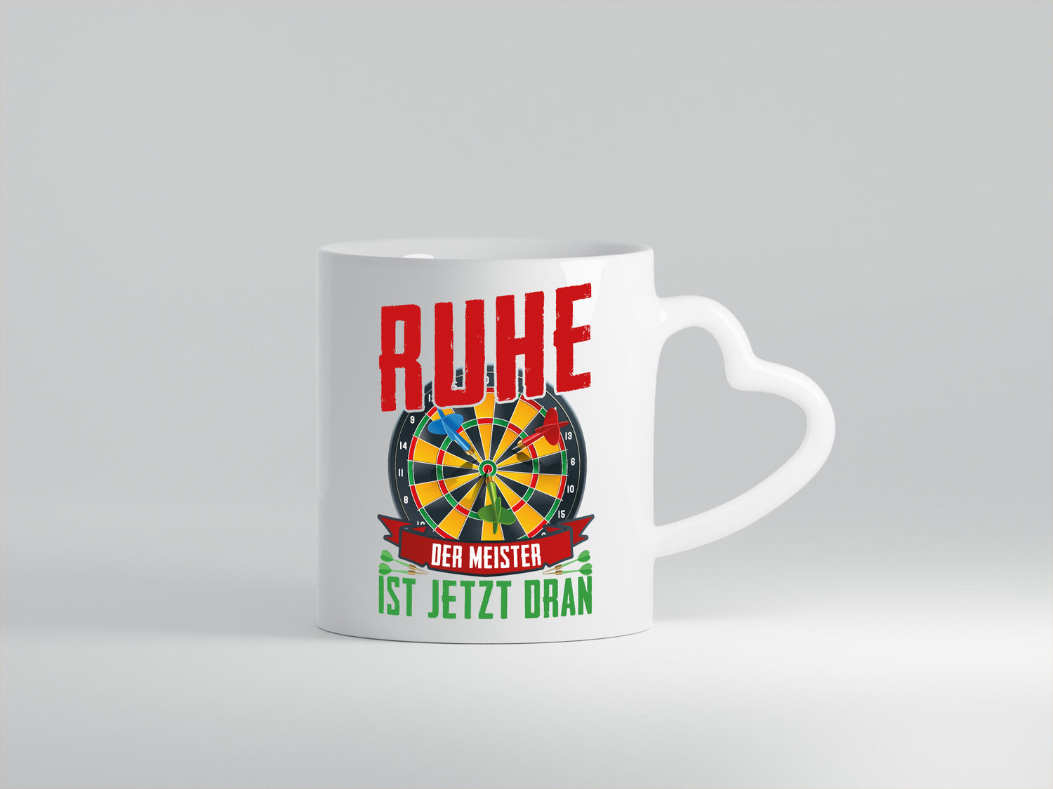 Ruhe der Meister ist dran | Dart Dartspieler Geschenkidee Humor Tasse