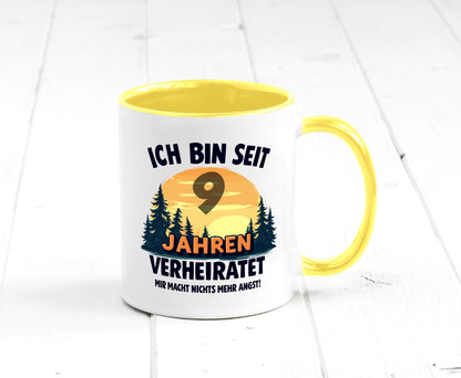 Ich bin Verheiratet | 9. Hochzeitstag Ehepaar v2 Geschenkidee Humor Tasse