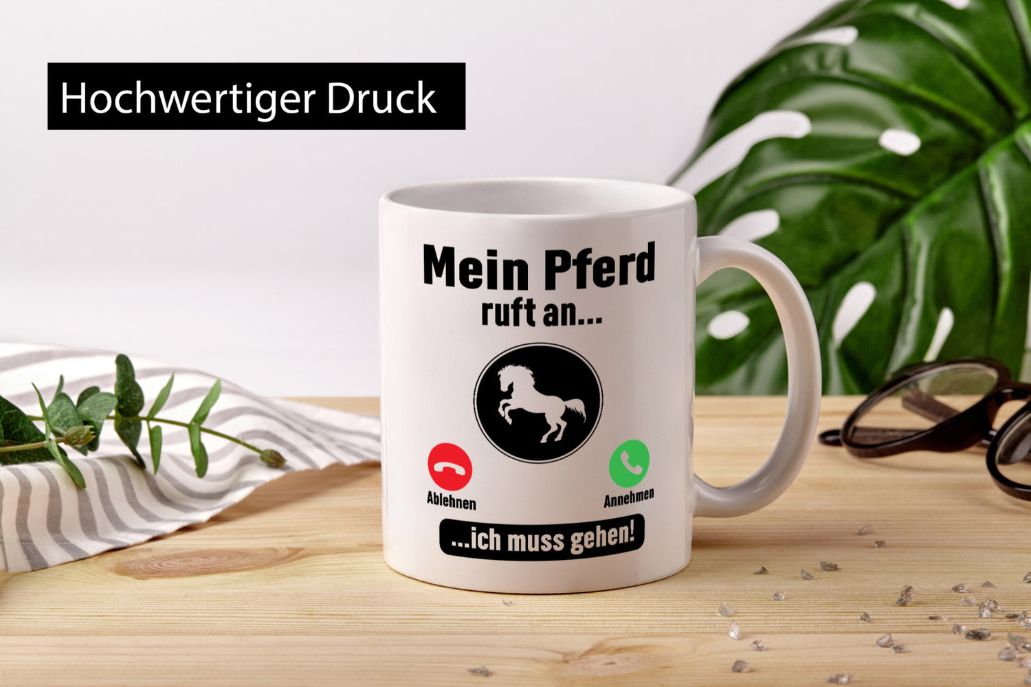Mein Pferd ruft an | Muss ran gehen Pferdeliebhaber lustig Humor Geschenkidee