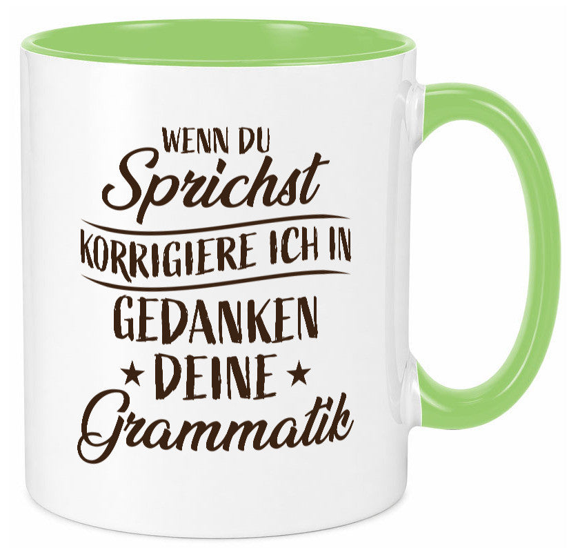 Grammatik korrigieren während du sprichst | Sterne lustig Humor Geschenkidee