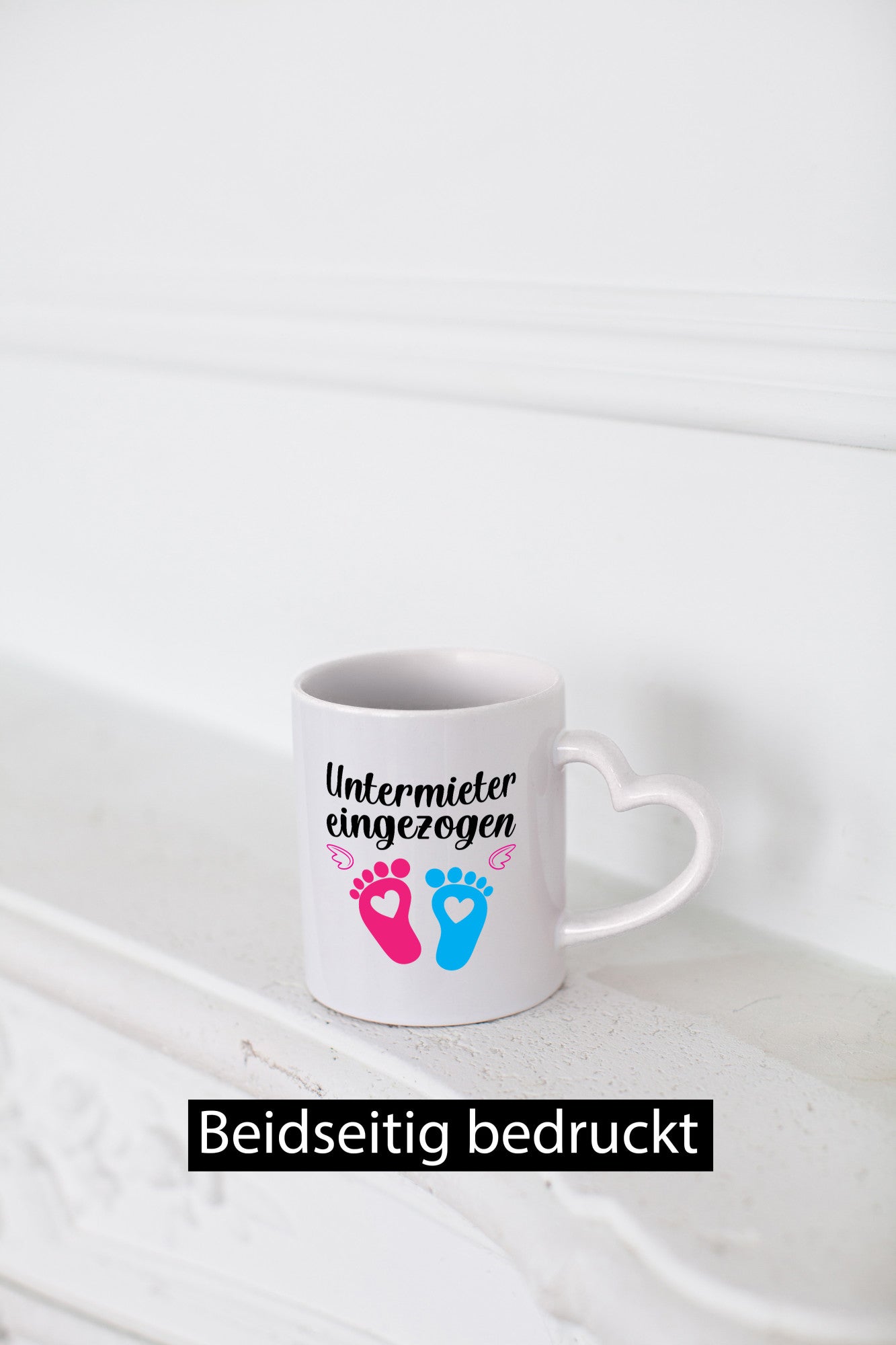 Untermieter eingezogen | Babyfüsschen Humor Geschenkidee Tasse