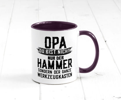 Opa ist der Hammer | Großvater Tasse Werkzeugkasten lustig Familie Geschenkidee