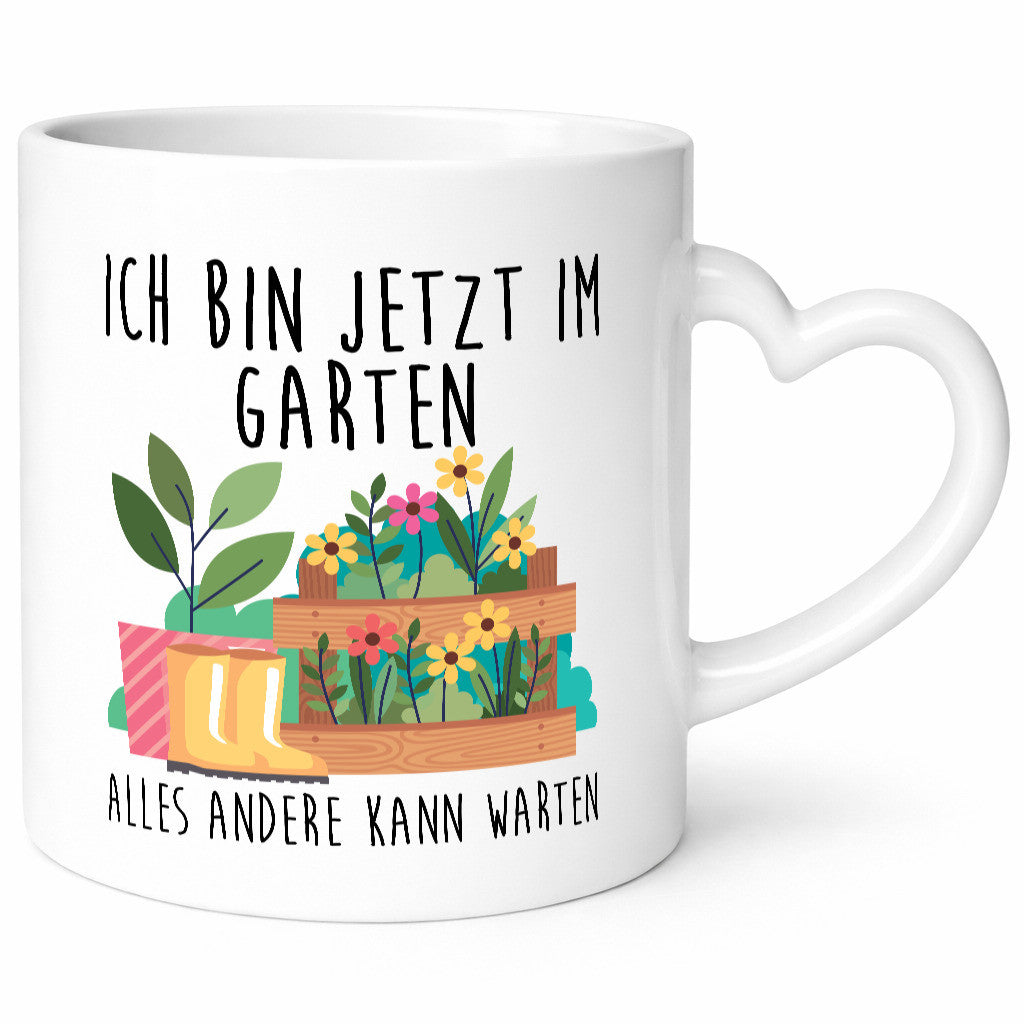 Ich bin im Garten alles andere kann warten | Gärtner lustiger Spruch Geschenk